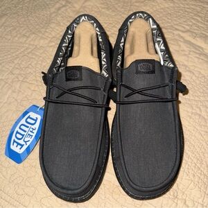 Hey Dude Black Loafers Slip-On Casual Comfort